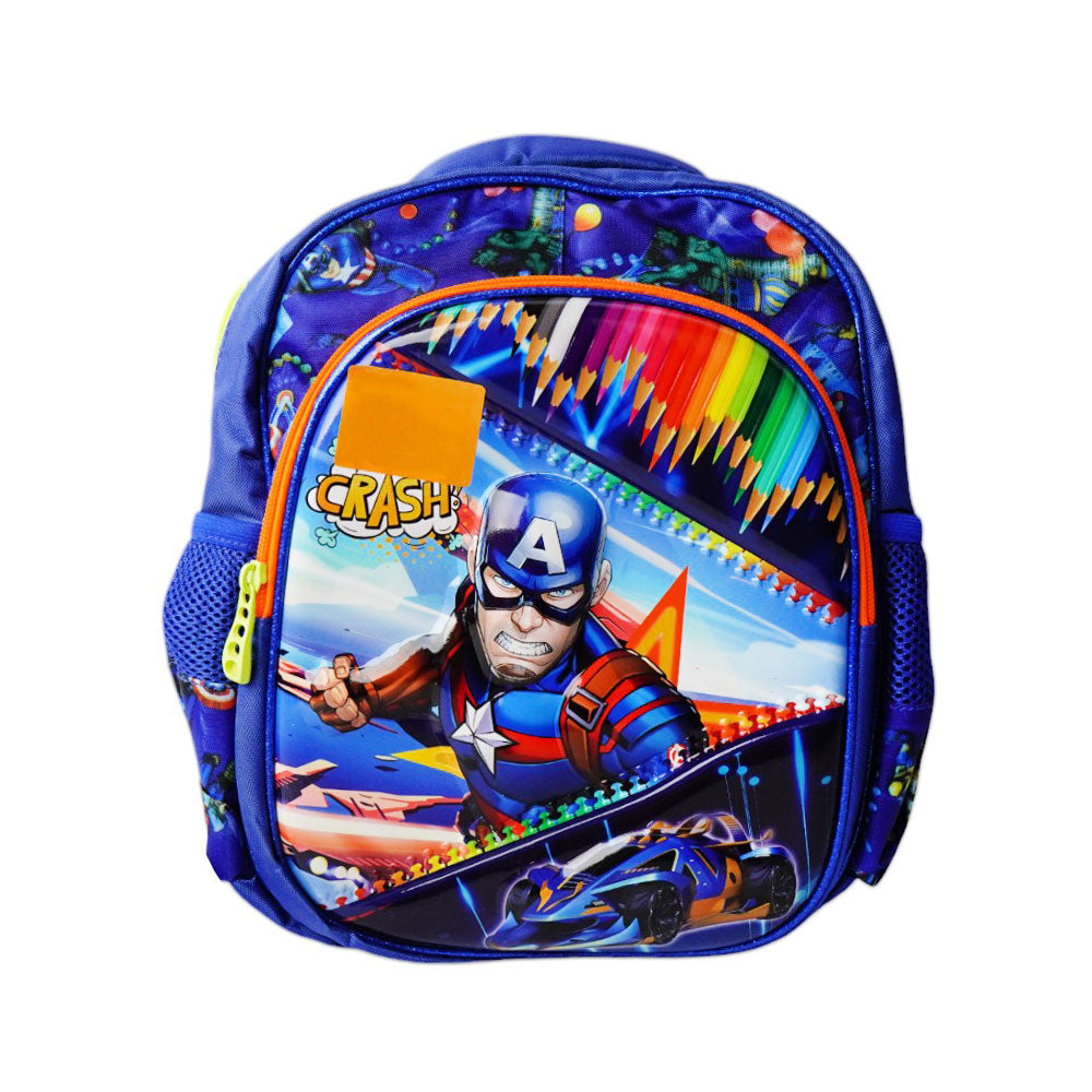 SCHOOL BAG MIX CHARACTER EMBOSED 12INCH