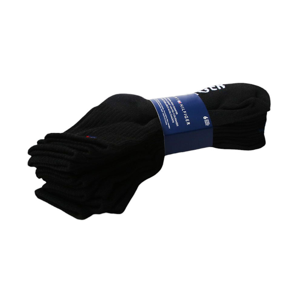 TH MEN HIGH ANKLE SOCKS P-6 TVM221QT03002 BLK (IR)