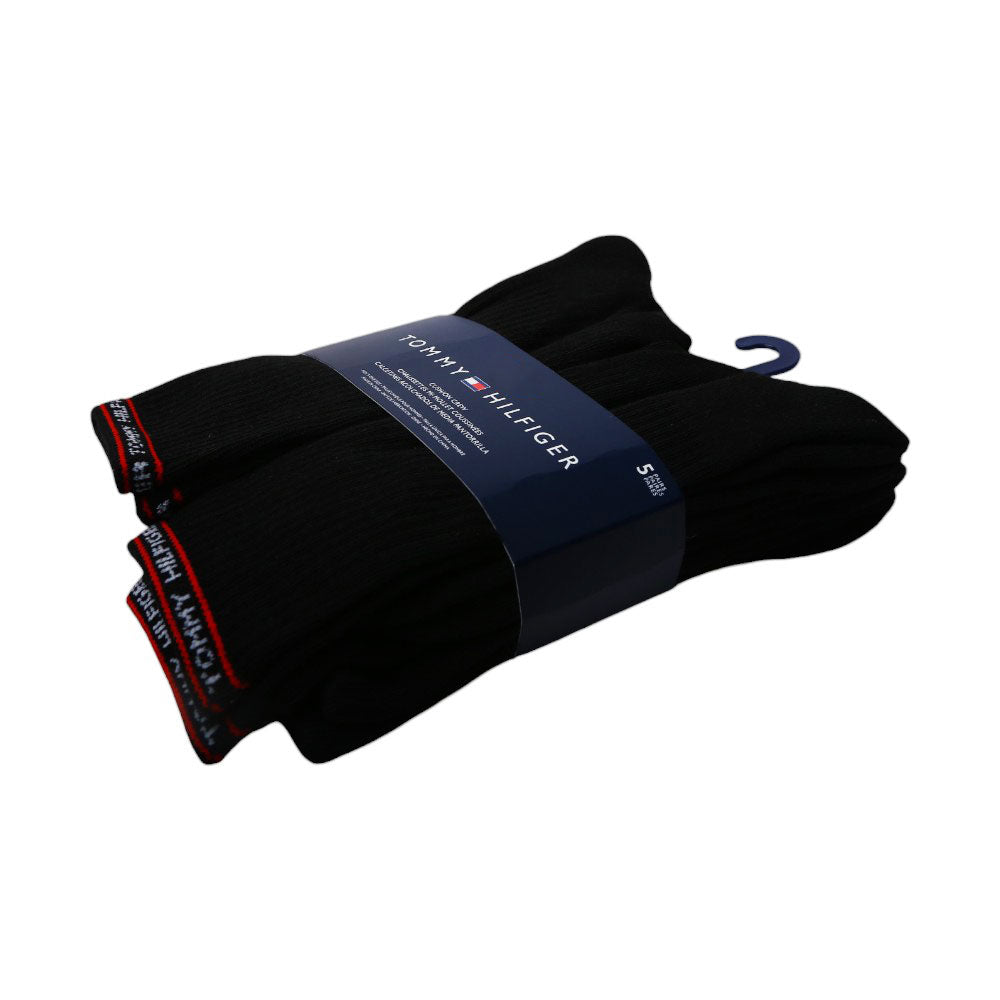 TH MEN CAUSION CREW SOCK P-5 TVM213CR09002 BLK (IR)