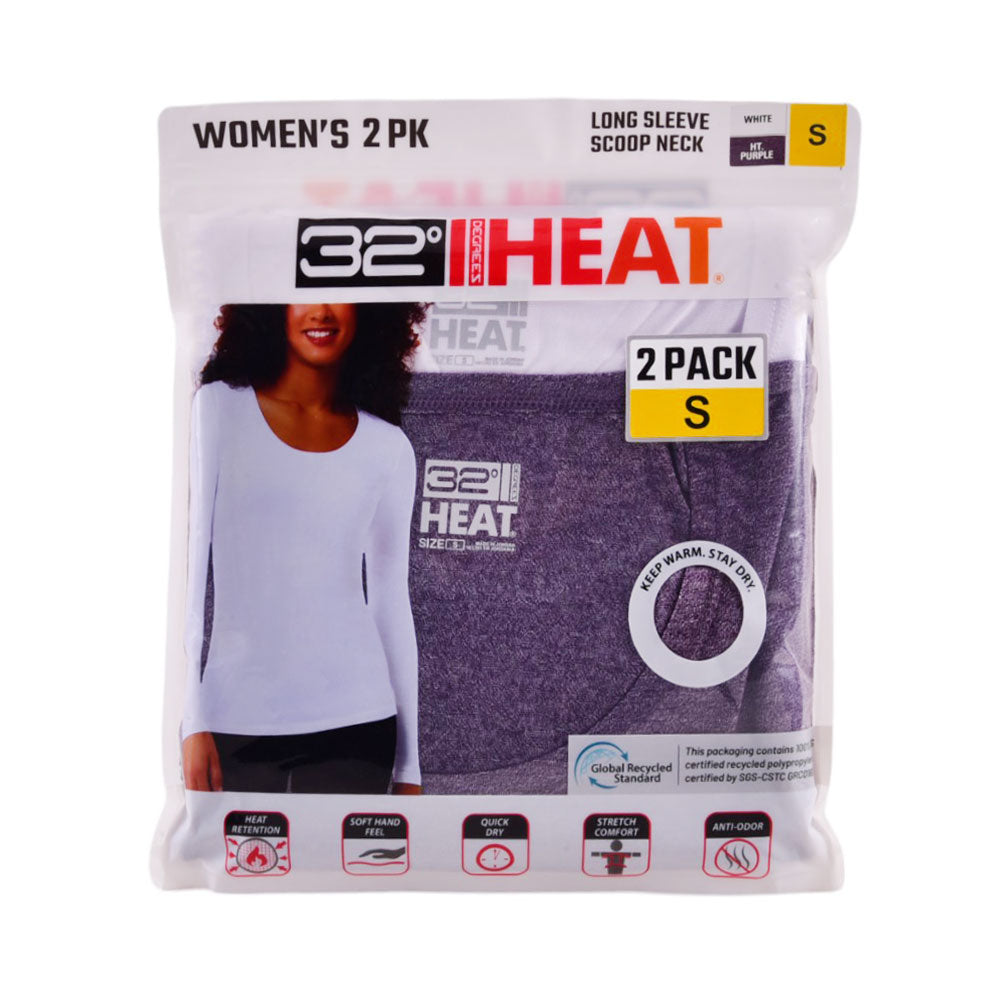 LADIES HEAT 32 WARMER SHIRT P-2 GRY/WHT S (IR)