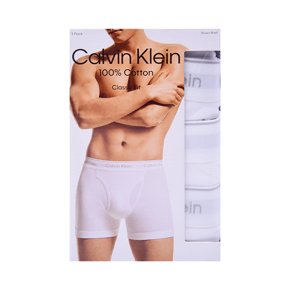 CK MEN BOXER BRIEF P-3 NB4003-100 WHT S (IR)