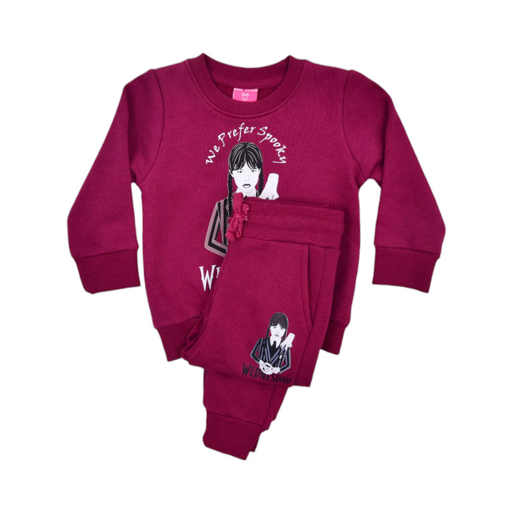GIRLS TRACK SUIT HOP & ROLL PLUM MZW-24 2-3 YEARS GT104