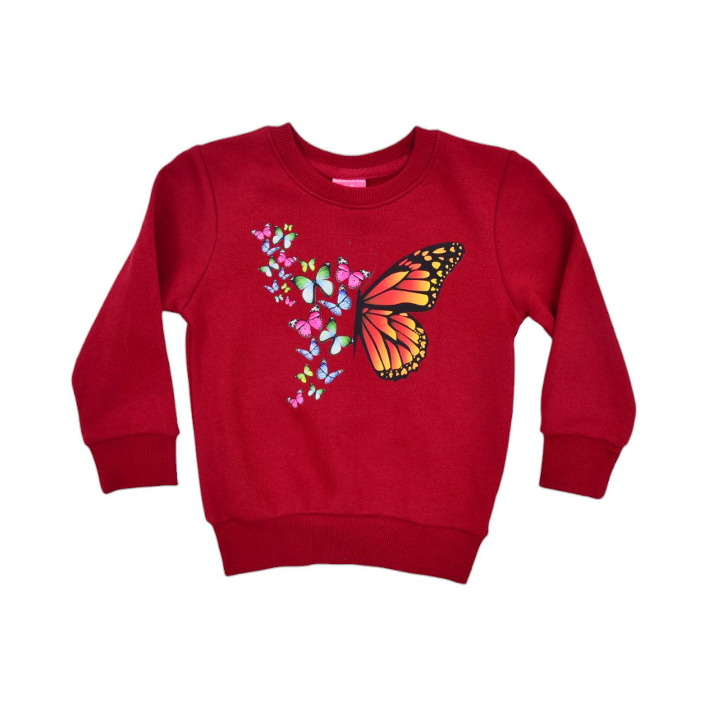 GIRLS SWEAT SHIRT HOP & ROLL MEHROON MZW-24 3-4 YEARS GS-202