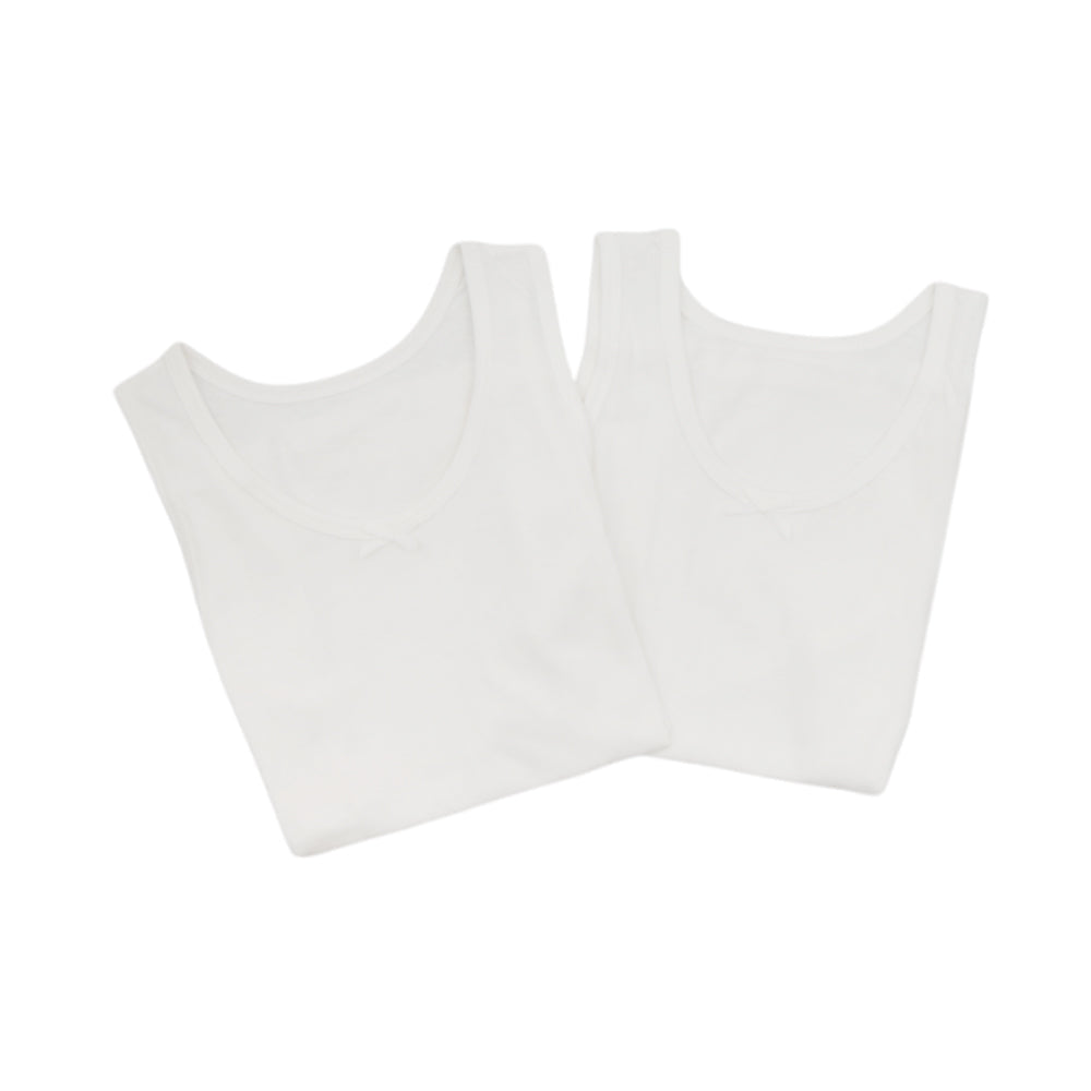 GIRLS S/L VEST PACK OF 2 NICE & EASY MZW-24 9-10 Y HC-011