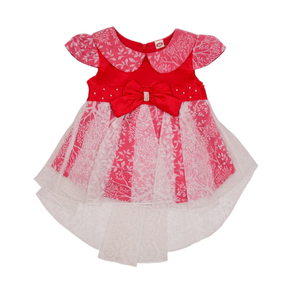 GIRLS CAP SLEEVE FANCY FROCK MZS-24 18-24M 0007