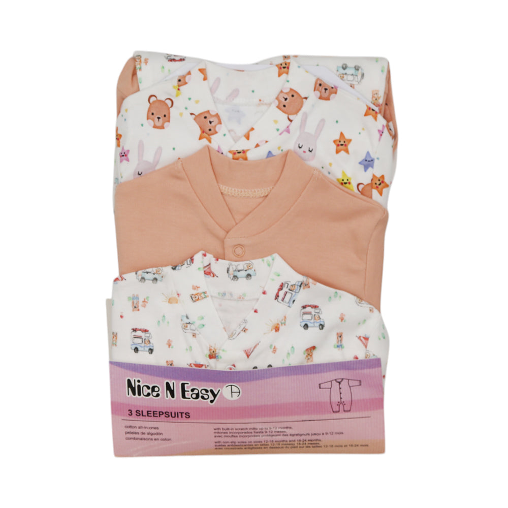 BOYS L/S 3PC SLEEP SUIT W/O SOCKS N&E MZS-24 6-9M HC-029