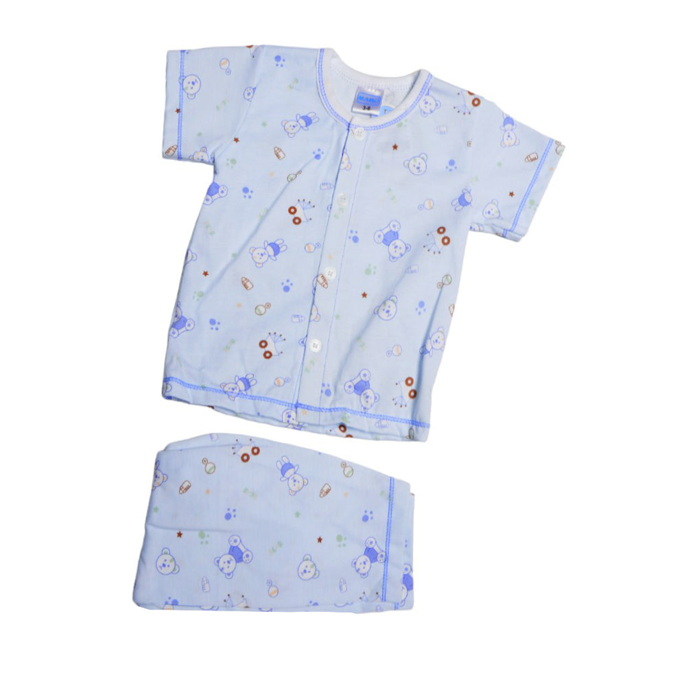 BOYS L/S 2PC PAJAMA SUIT MZS-24 3-6M THAI BL105