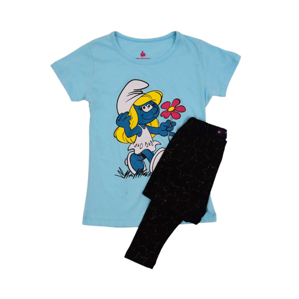 GIRLS S/S 2PC TIGHTS SUIT MZS-24 9-10 YEAR LAGK-01