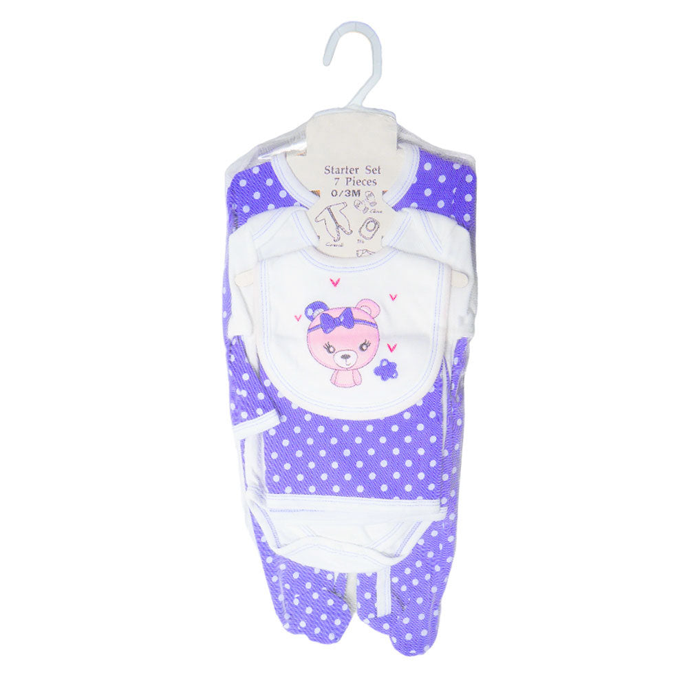 GIRLS 7PC GIFT SET HANGER MZS-24 0-3M 10575A