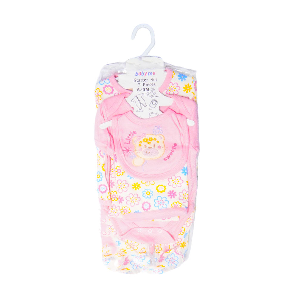 GIRLS 7PC GIFT SET HANGER MZS-24 6-9M 10575A