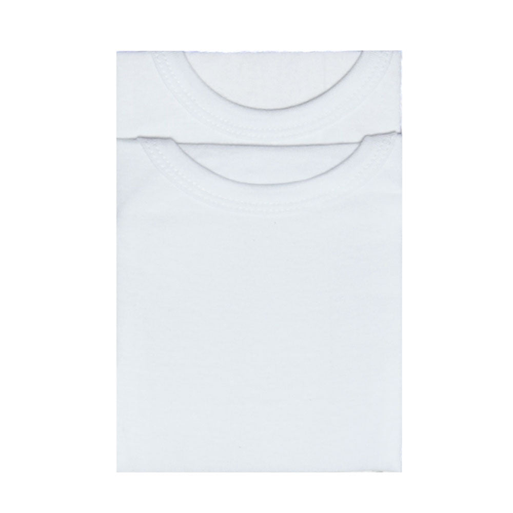 S/L BOYS VEST 2 PC PACK WHITE NICE & EASY MZS-24 12-18M