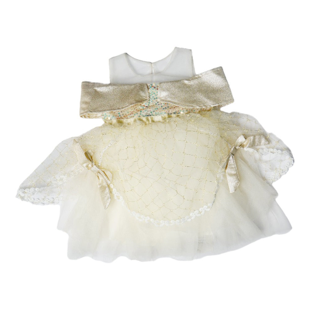 GIRLS CAP SLEEVE FANCY FROCK MZS-24 18-24M 004