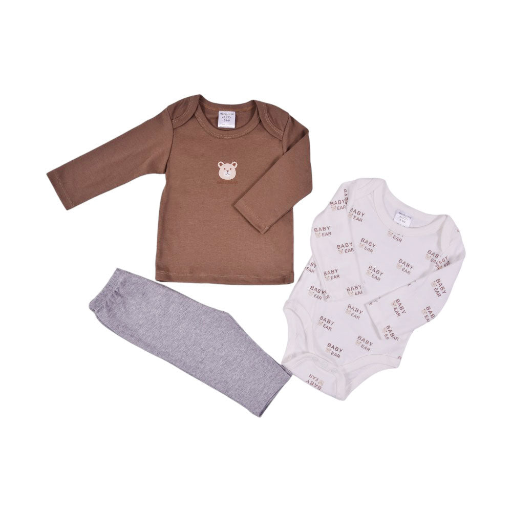 BOYS L/S 3PC PAJAMA SUIT MZW-24 6-9M 239-054 THAI