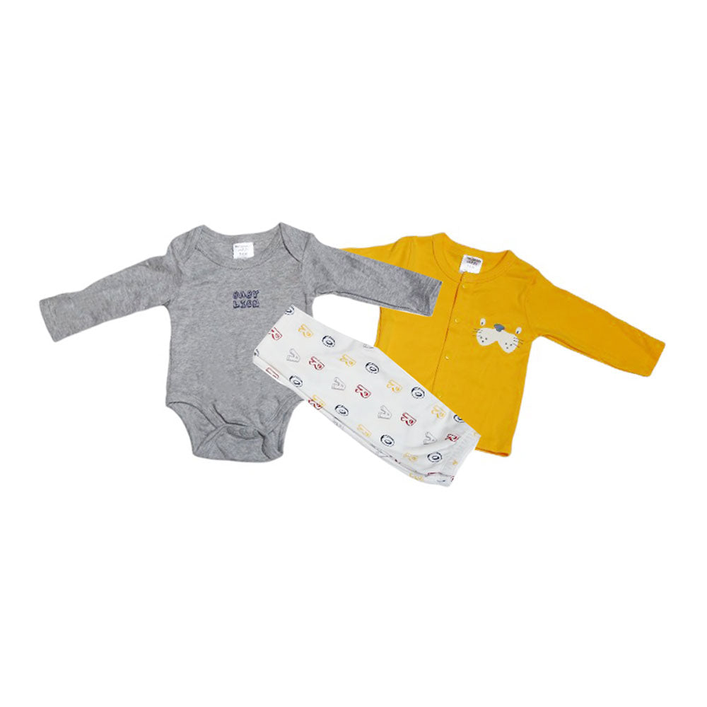 BOYS L/S 3PC PAJAMA SUIT MZW-24 3-6M 239-057
