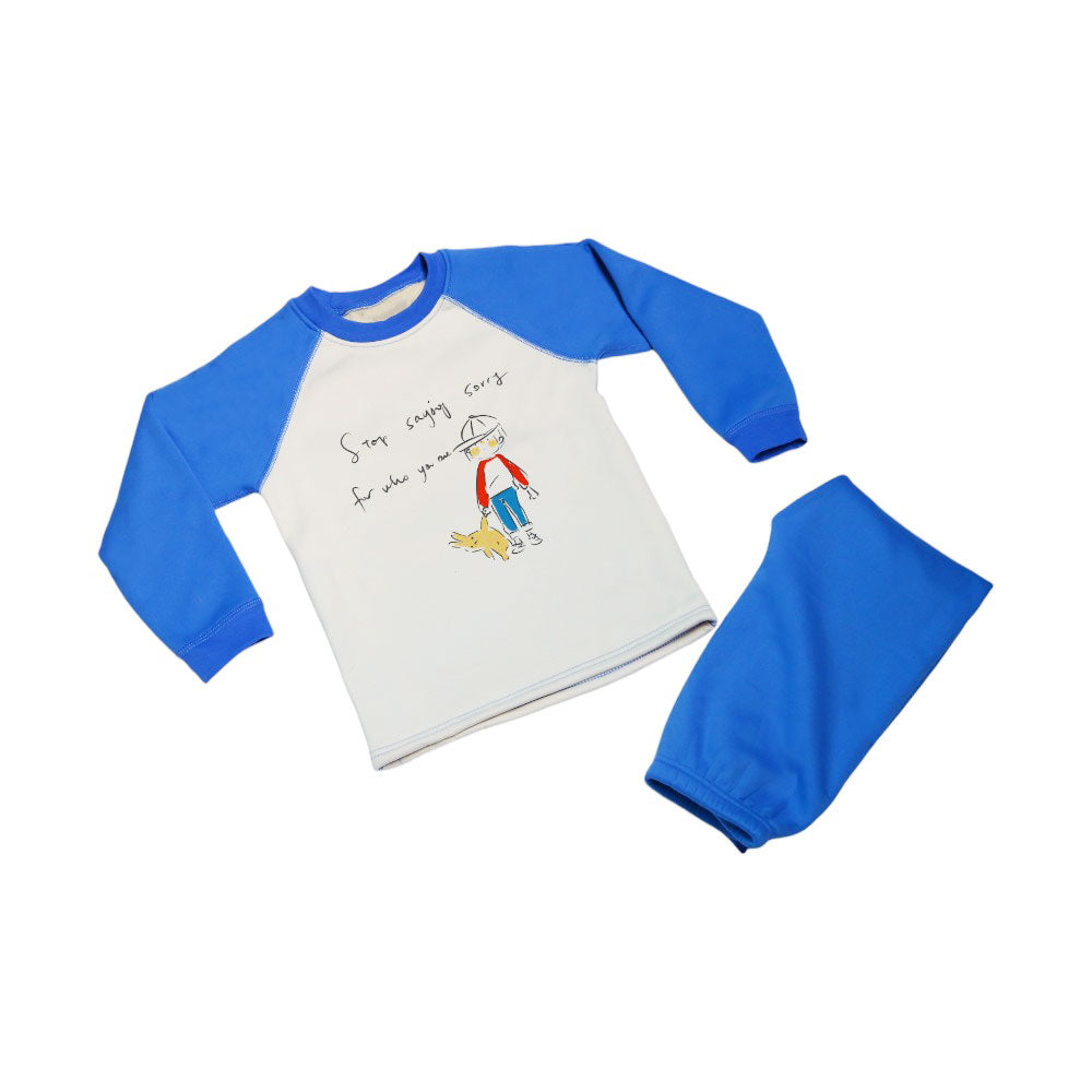 BOYS L/S 2PC PAJAMA SUIT MZW-24 4-5 YEAR 53A
