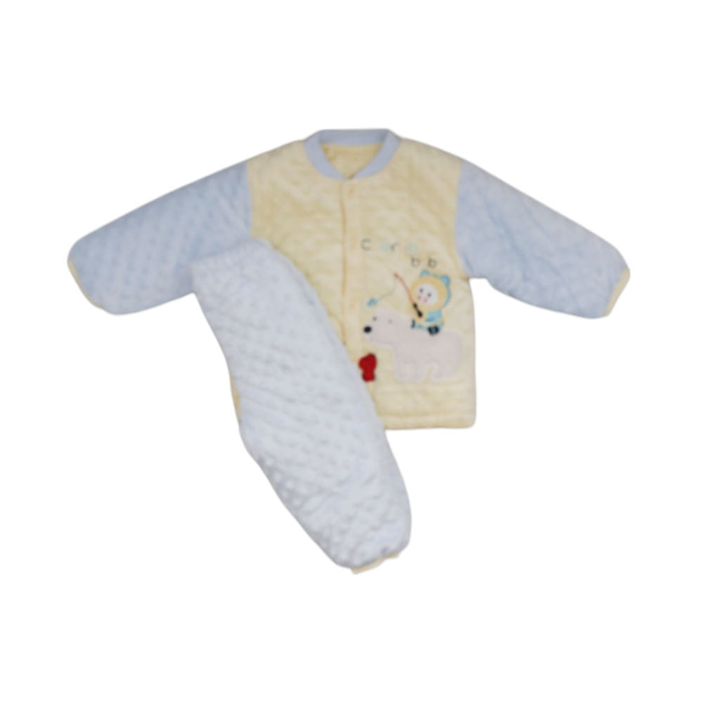 UNISEX L/S 2PC PAJAMA SUIT QUILTED MZW-24 6-9M 56