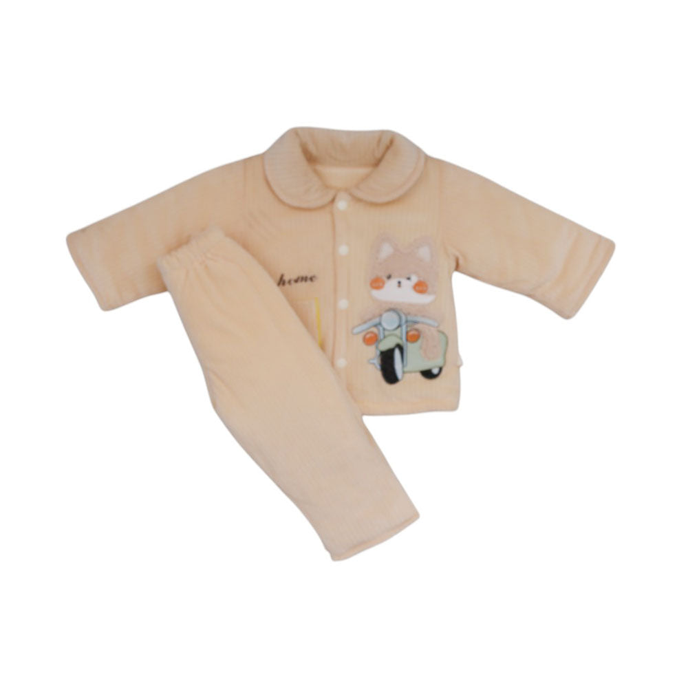 UNISEX L/S 2PC QUILTED PAJAMA SUIT MZW-24 0-3M 26