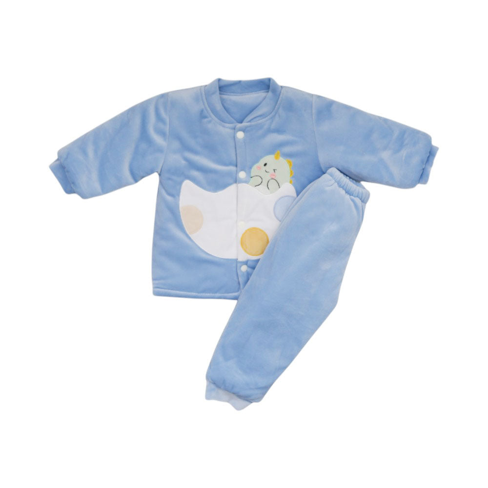 UNISEX L/S 2PC QUILTED PAJAMA SUIT MZW-24 0-3M 24