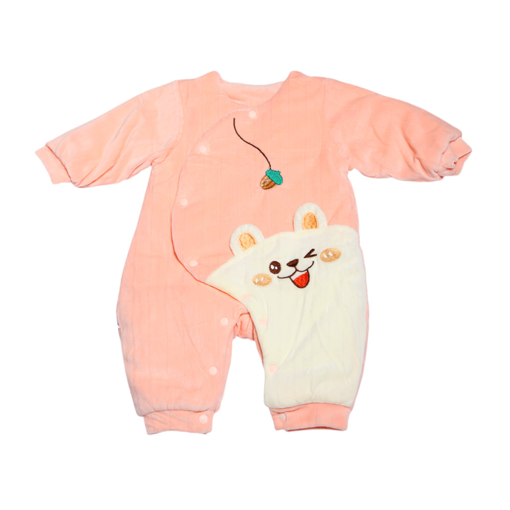 UNISEX L/S 2PC ROMPER QUILTED MZW-24 0-3M 002
