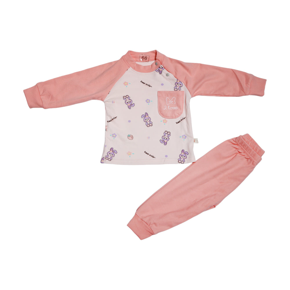 GIRLS L/S 2PC PAJAMA SUIT MZW-24 0-3M 16