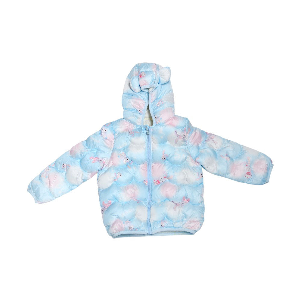 GIRLS L/S PUFFER JACKET HOODED MZW-24 9-12M 67