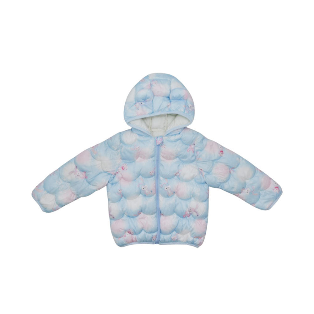 GIRLS L/S PUFFER JACKET HOODED MZW-24 12-18M 67