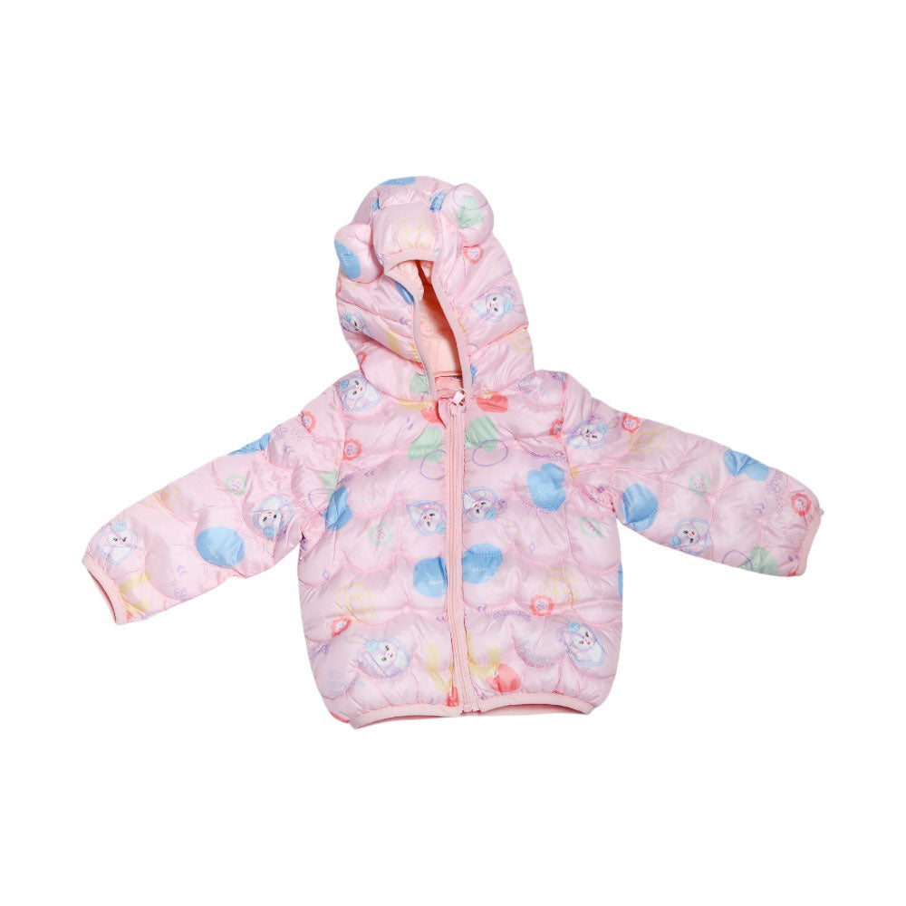GIRLS L/S PUFFER JACKET HOODED MZW-24 6-9M 71
