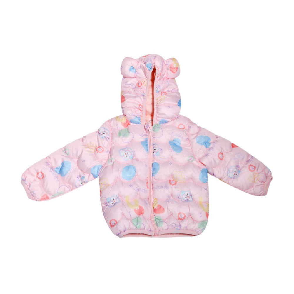 GIRLS L/S PUFFER JACKET HOODED MZW-24 9-12M 71