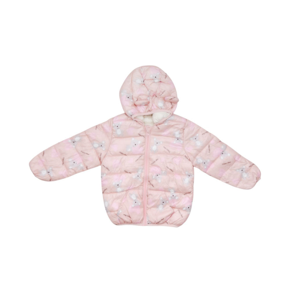 GIRLS L/S PUFFER JACKET HOODED MZW-24 2-3Y 66