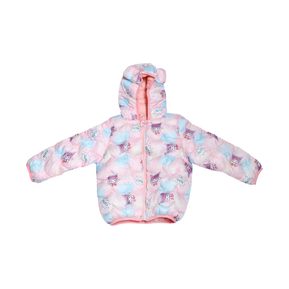 GIRLS L/S PUFFER JACKET HOODED MZW-24 2-3Y 74