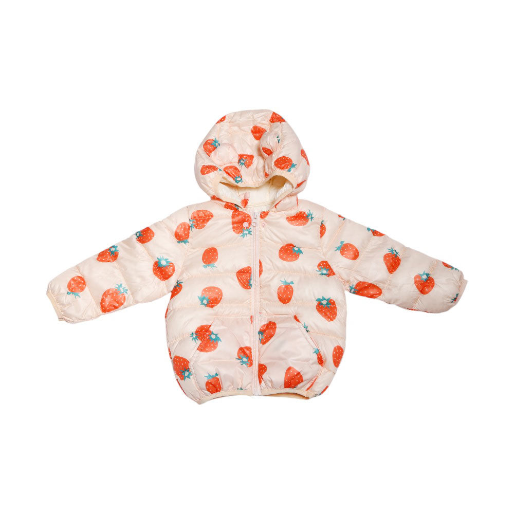 GIRLS L/S PUFFER JACKET HOODED MZW-24 6-9M 50