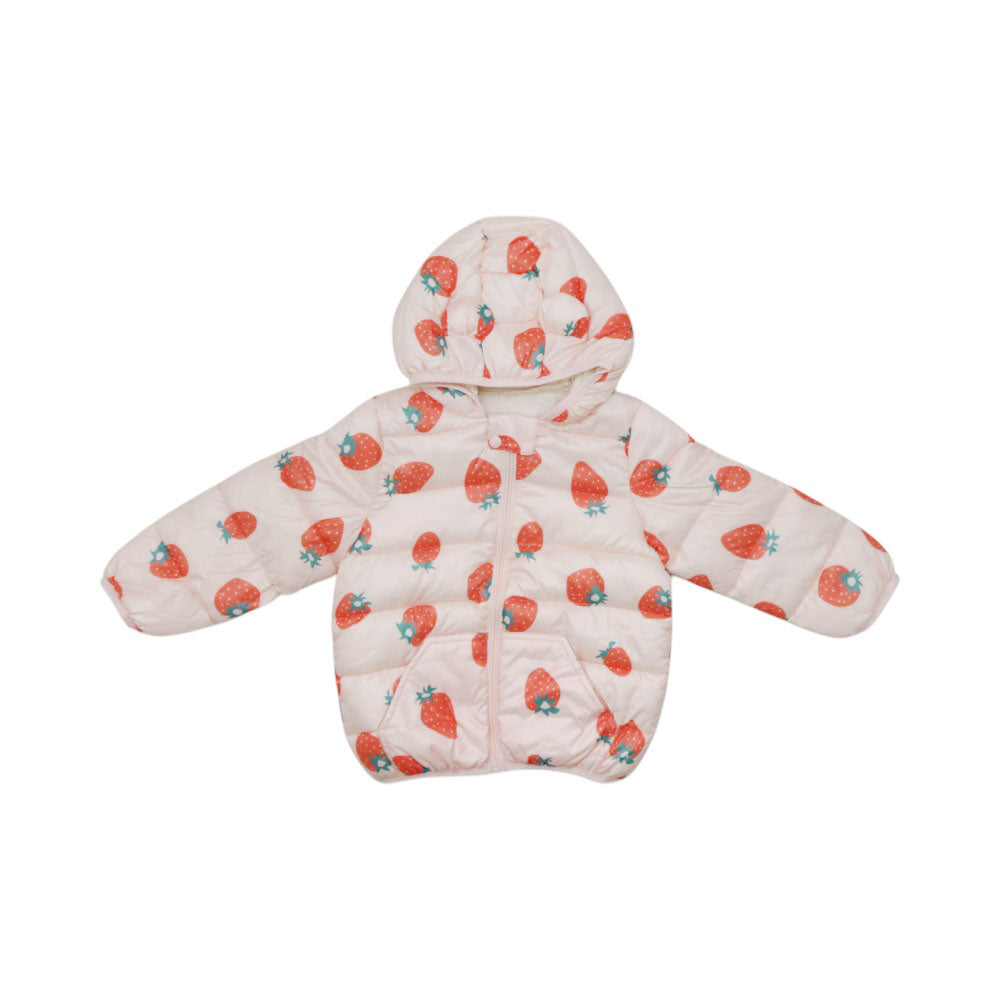 GIRLS L/S PUFFER JACKET HOODED MZW-24 9-12M 50