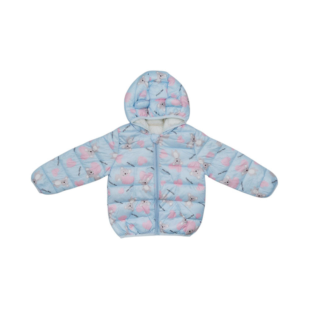 GIRLS L/S PUFFER JACKET HOODED MZW-24 2-3Y 55