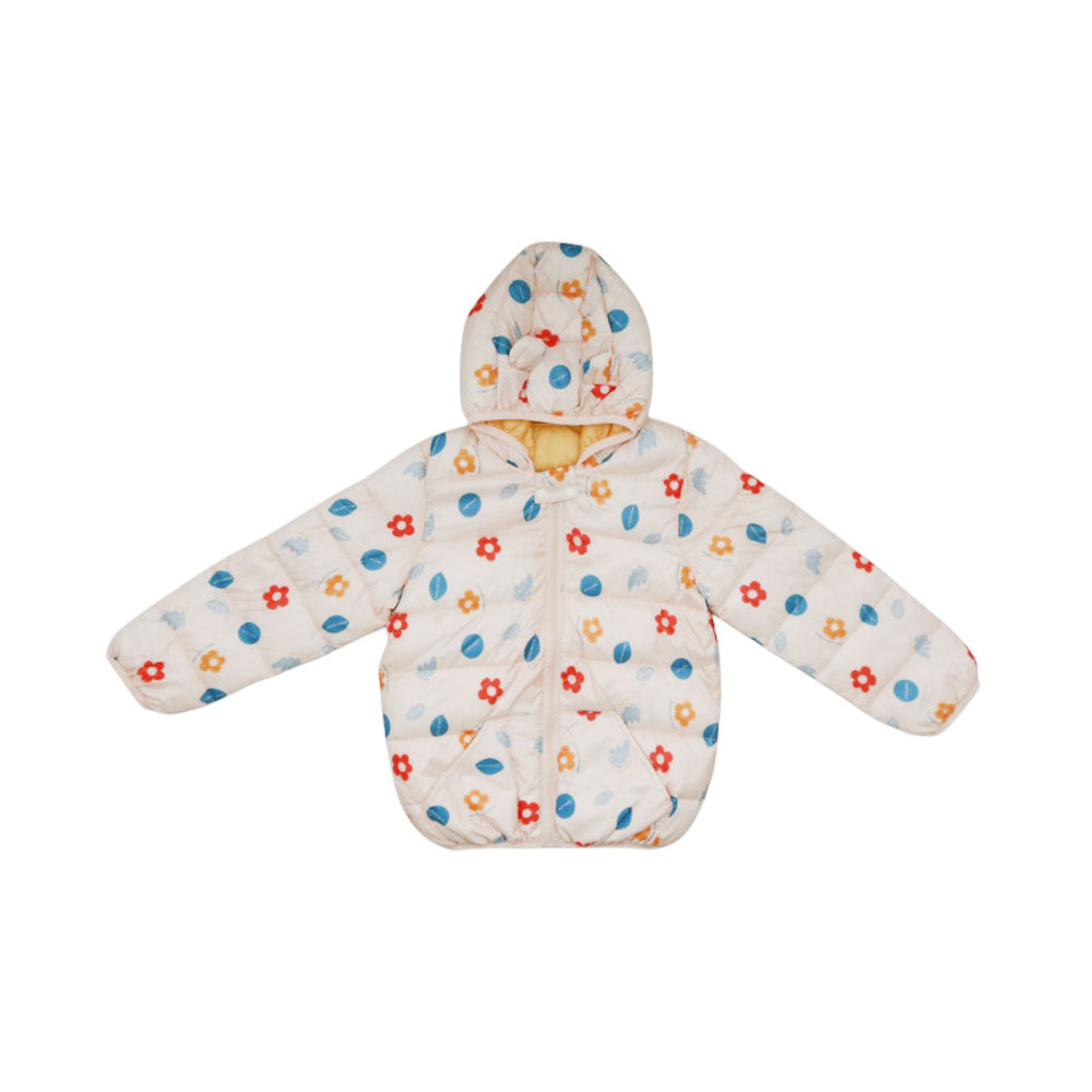 GIRLS L/S PUFFER JACKET HOODED MZW-24 2-3Y 0077