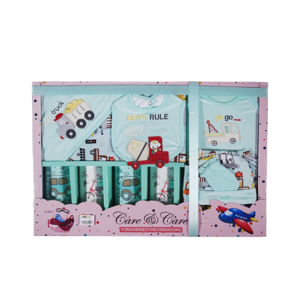 BABY GIFT SET 10PC HELLO CAR SEE GREEN MZW-24 01