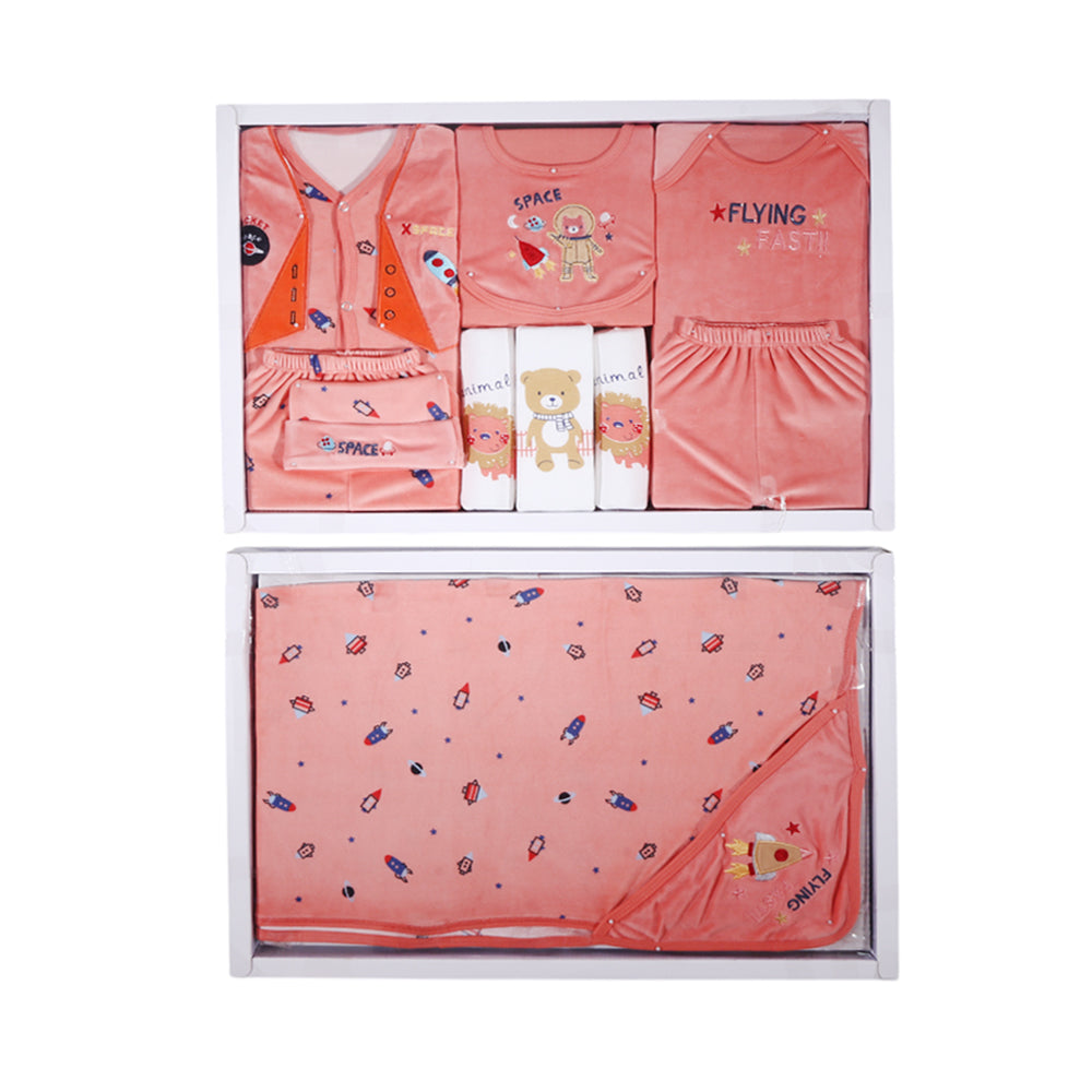 BABY GIFT SET 10PC SPACE PINK MZW-24 05