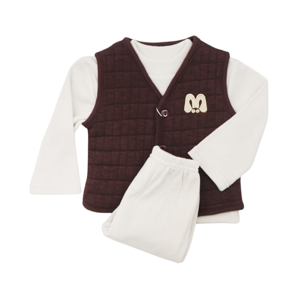 BOYS L/S 3PC PAJAMA SUIT MZW-24 9-12M 842