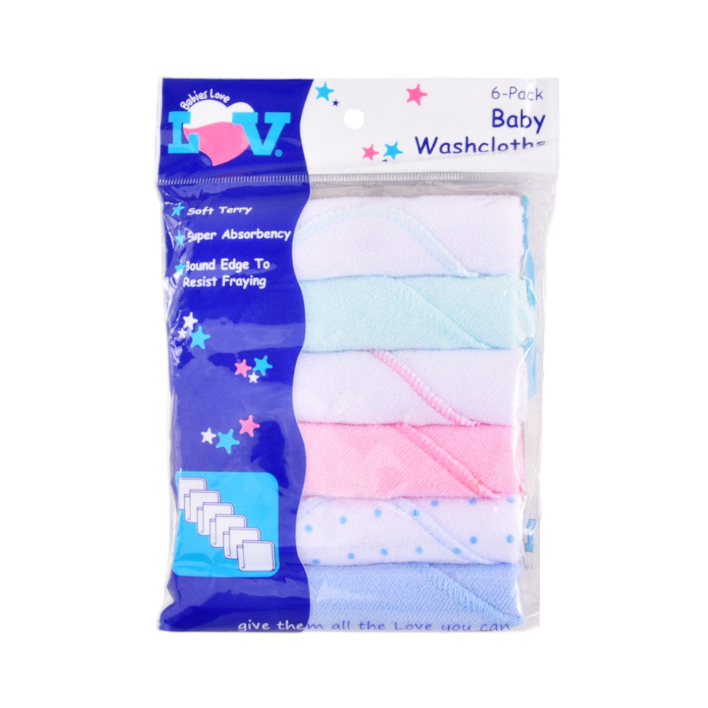 BABY FACE TOWEL 6PC PACK MZW-24 (516)