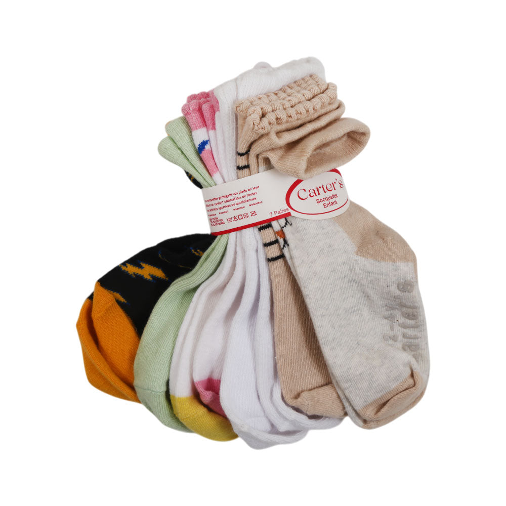 BABY SOCKS 7PC PACK NICE & EASY 5-6Y MZW-24 1-HC