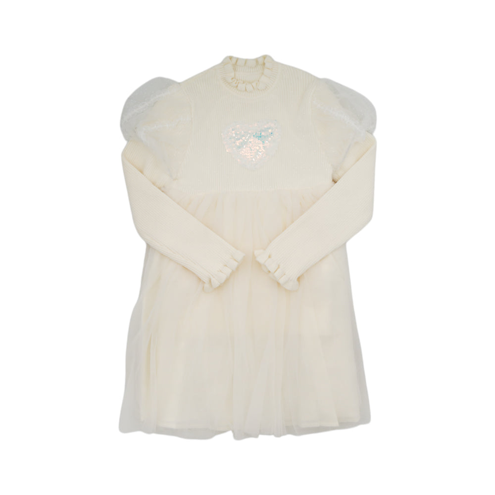 GIRLS L/S FANCY FROCK 7-8YEAR MZW-24 019