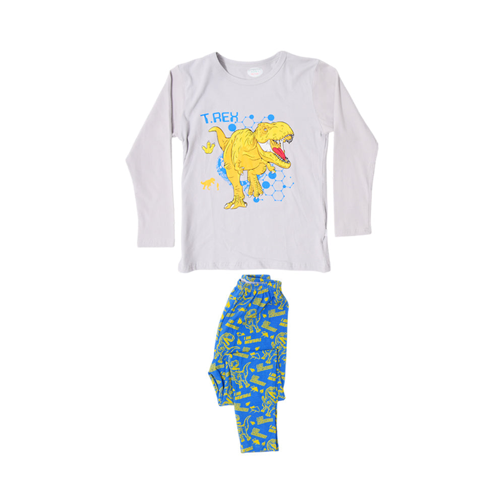 BOYS L/S 2PC SLEEPING SUIT CHR MZW-24 7-8 YEAR N-9