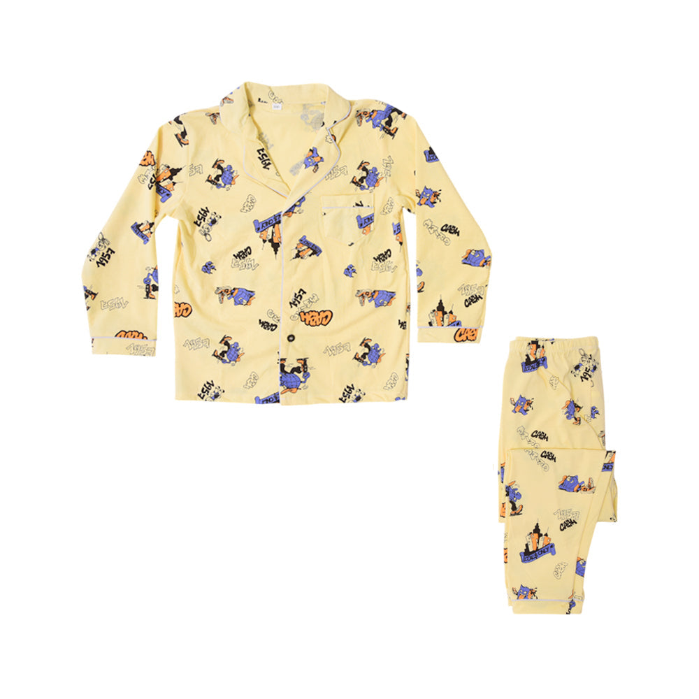 BOYS L/S 2PC SLEEPING SUIT F/O MZW-24 8-9 YEAR NO21