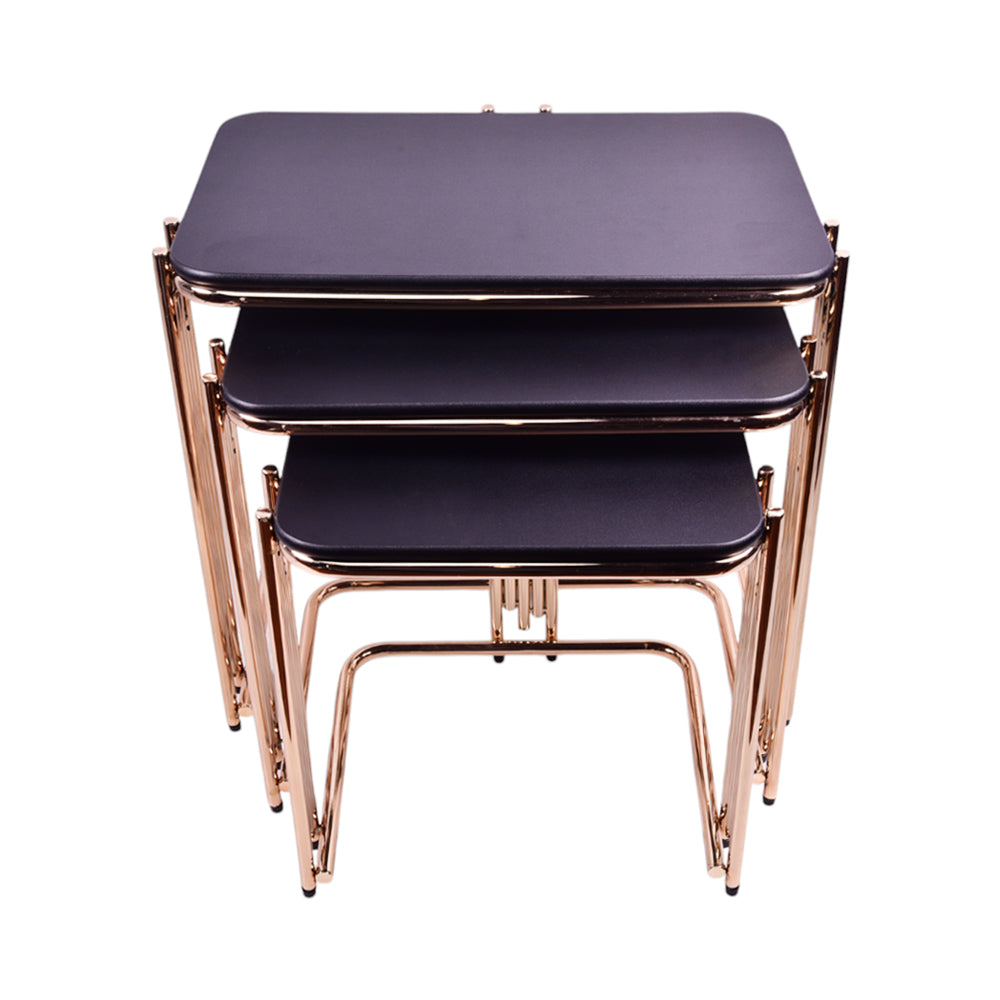 TABLE DELUXE GOLDEN BLACK 3 PCS SET