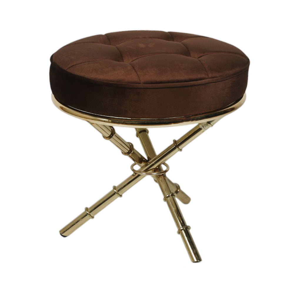 GOLDEN STOOL ITLIAN D/BROWN