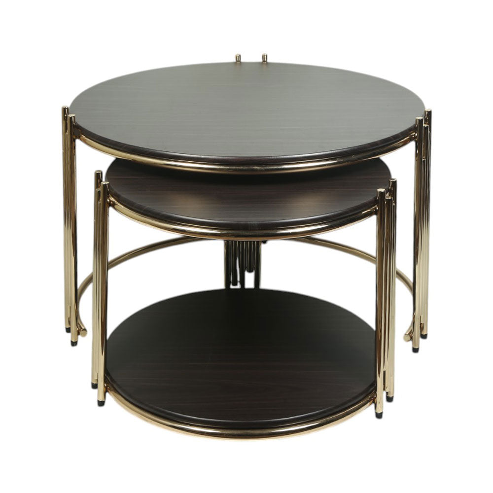 CENTRE TABLE D/BROWN 2 PCS SET