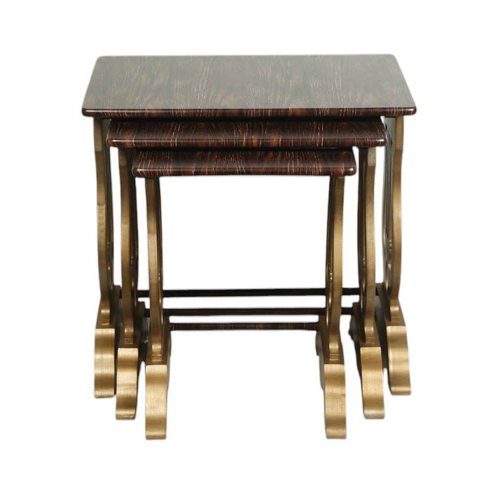 TABLE SET 3PC TIGER GOLDEN