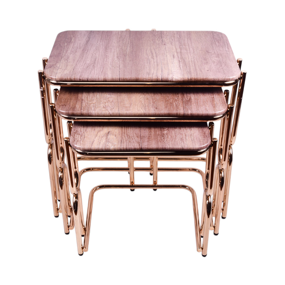 TABLE DELUXE U GOLDEN KHAKHI 3 PCS SET