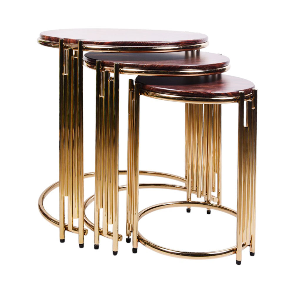 TABLE ROUND PANJA TIGER 3 PCS SET