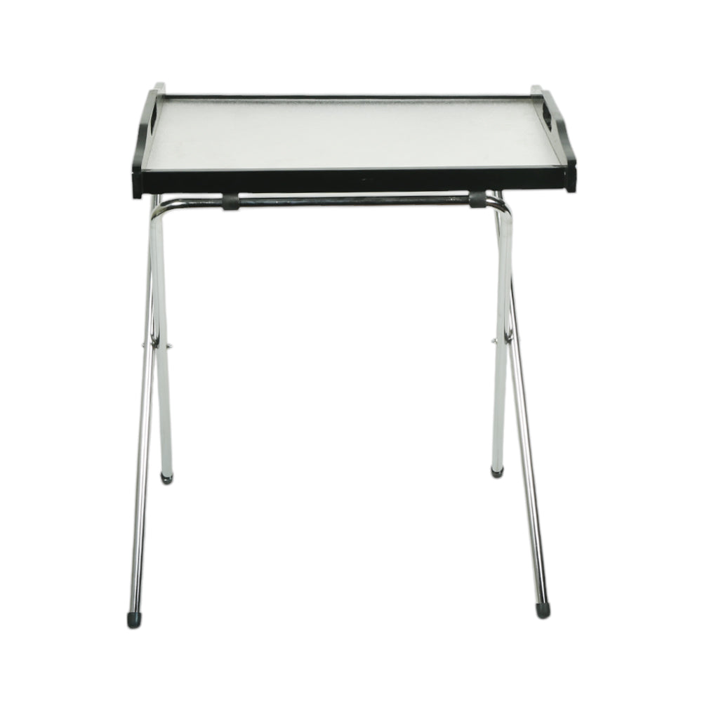 FOLDING TABLE ACRYLIC WHITE/BLACK