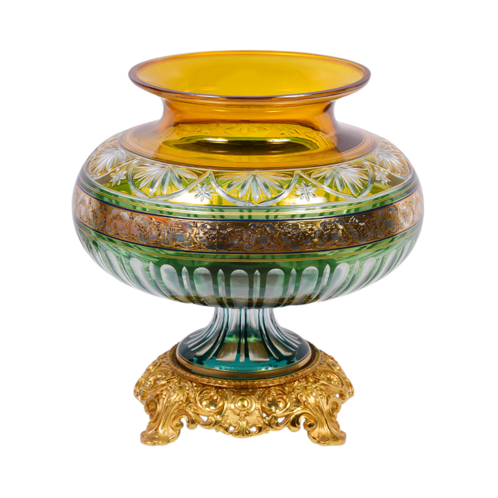 VASE CRYSTAL BRASS E8-V1138-1 JSC11-D25-6